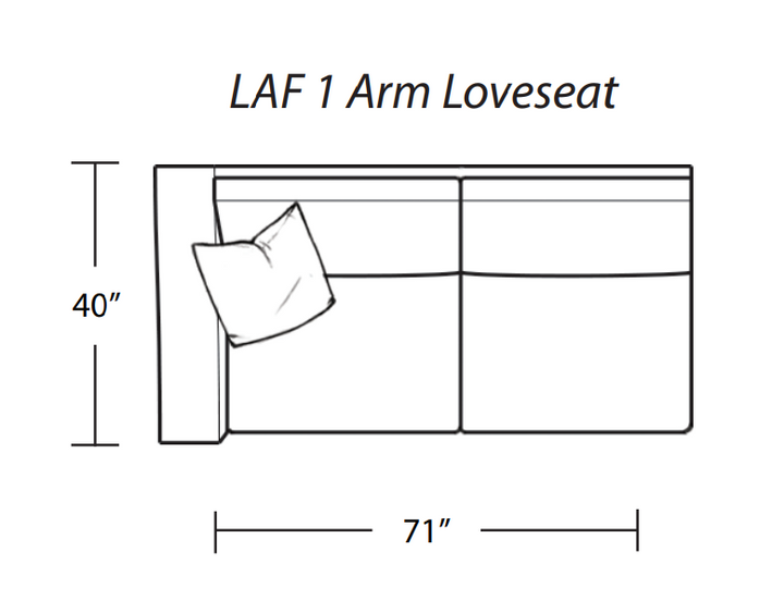SECTIONAL 2PC X FRED IN MINGLE GREY #67672
