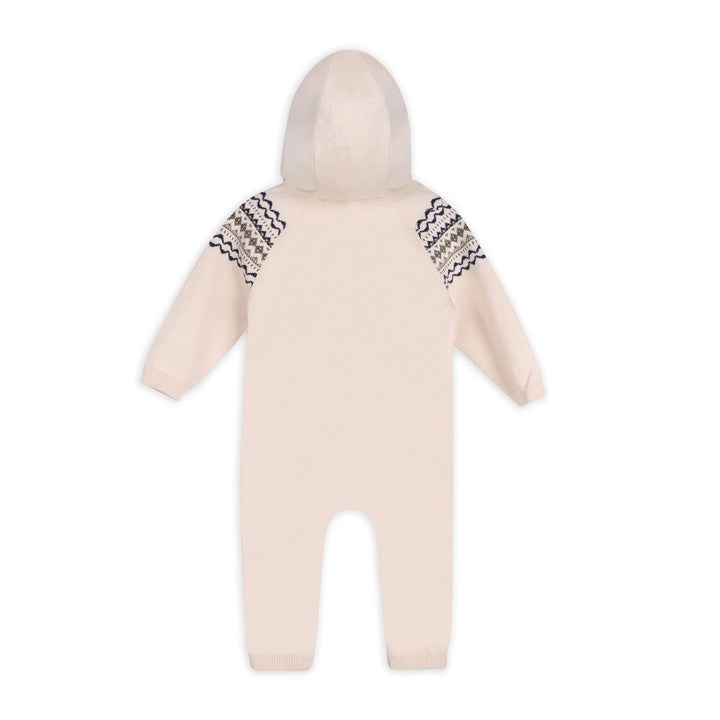 JUMPSUIT HOODED JACQUARD NATURAL