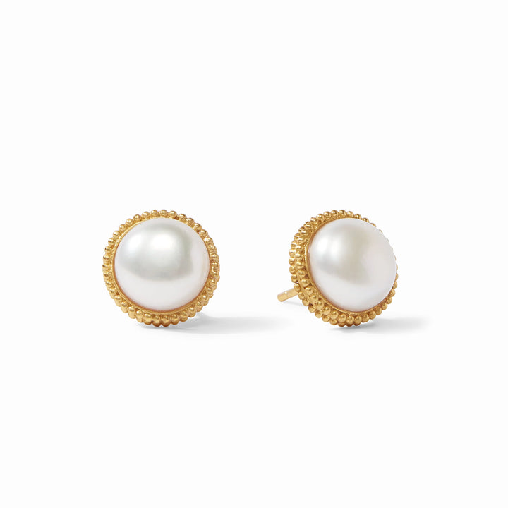 EARRINGS FLUER DE LIS PEARL STUD #76199