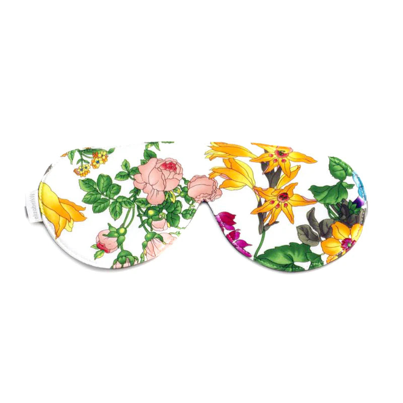 SLEEP MASK SILK FLORAL BLUSH