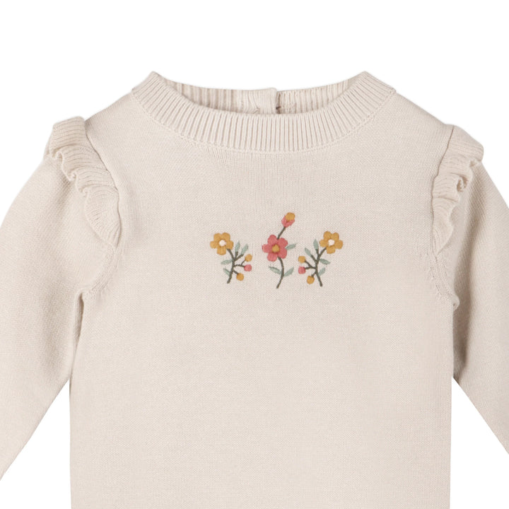 JUMPSUIT FLORAL RUFFLE STONE