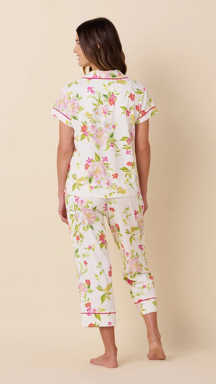 PAJAMA FLORENTINA CAPRI PIMA KNIT WHITE