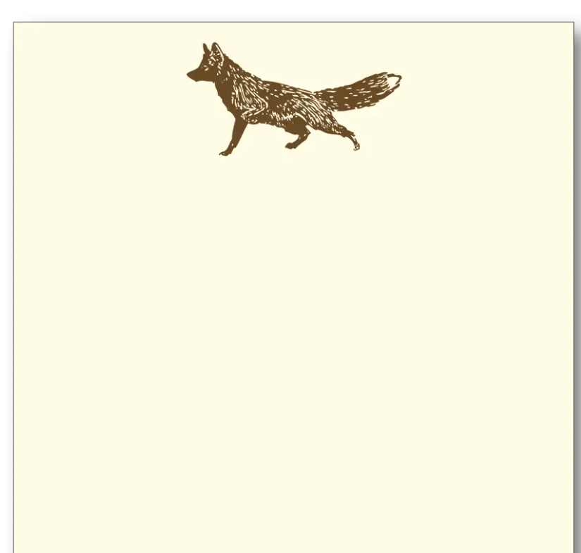 NOTEPAD WHITE FOX BROWN
