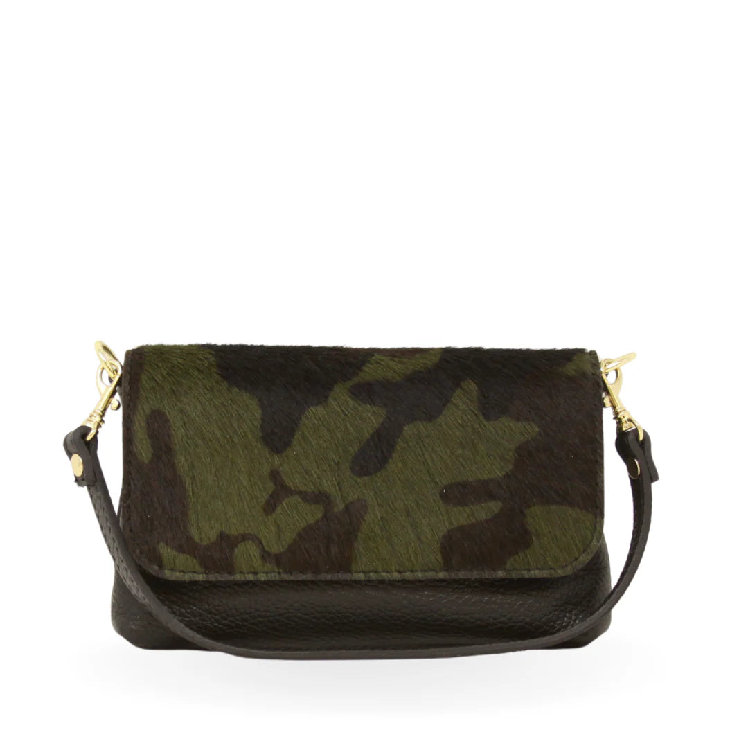 CLUTCH CROSSBODY COWHIDE