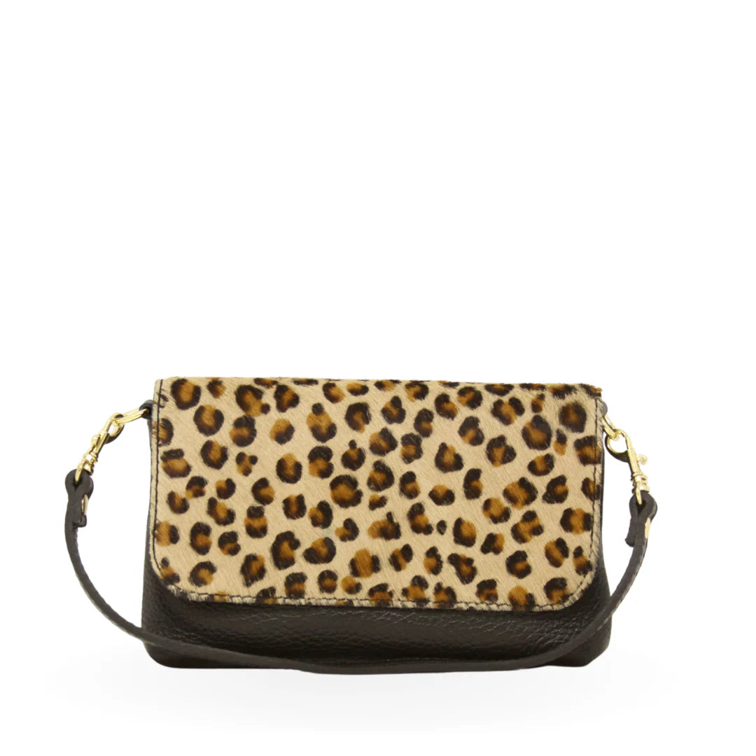 CLUTCH CROSSBODY COWHIDE