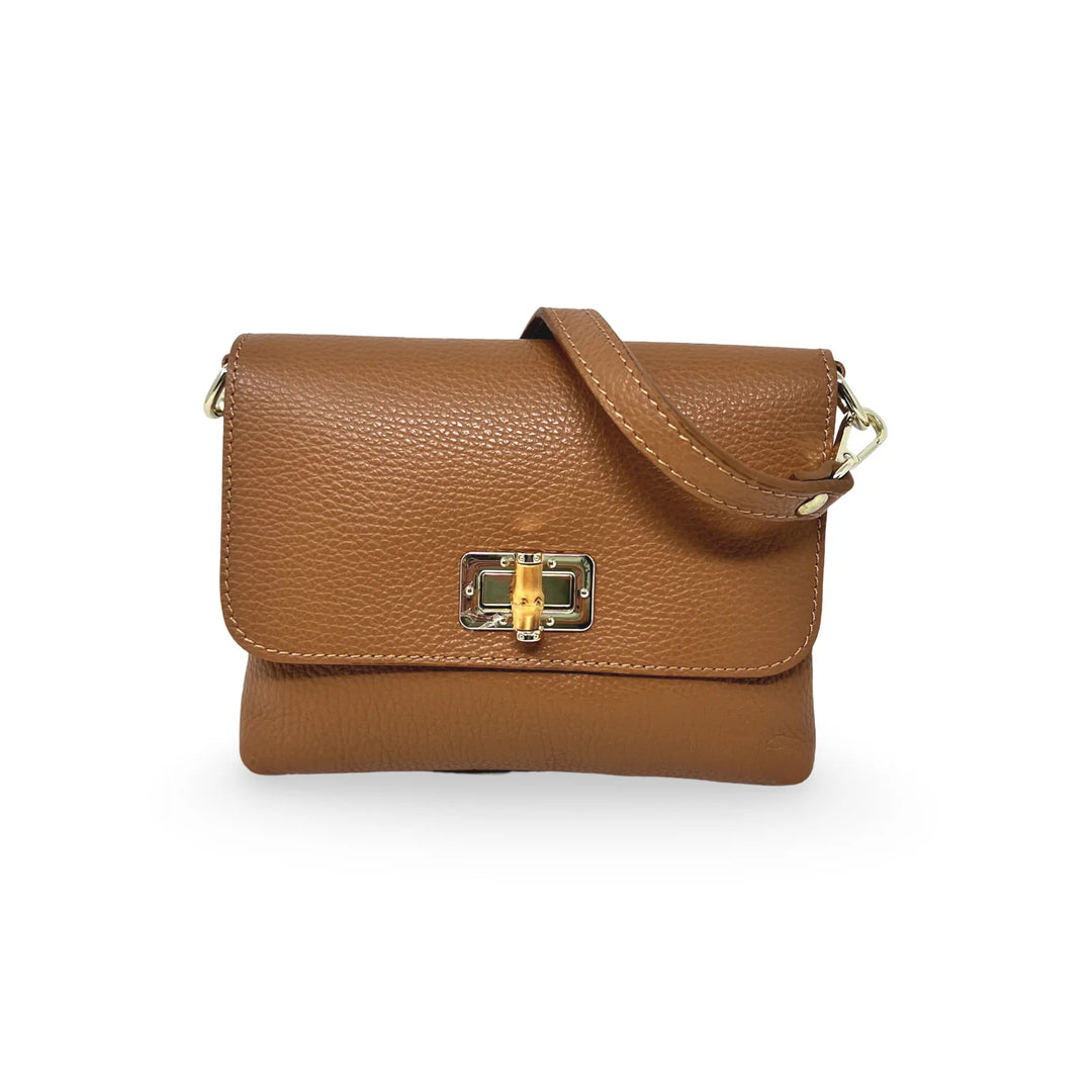 CLUTCH CROSSBODY LEATHER WITH LOCK