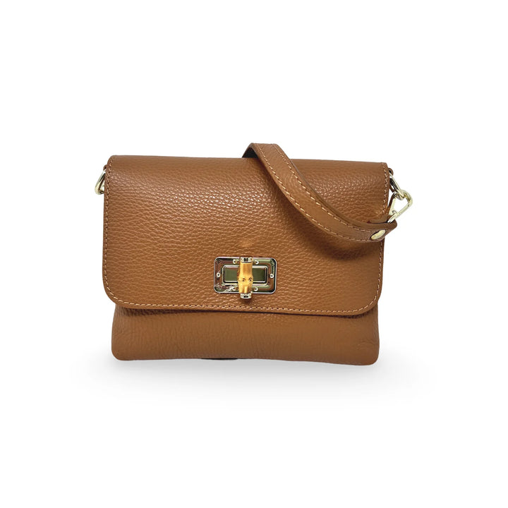 CLUTCH CROSSBODY LEATHER WITH LOCK