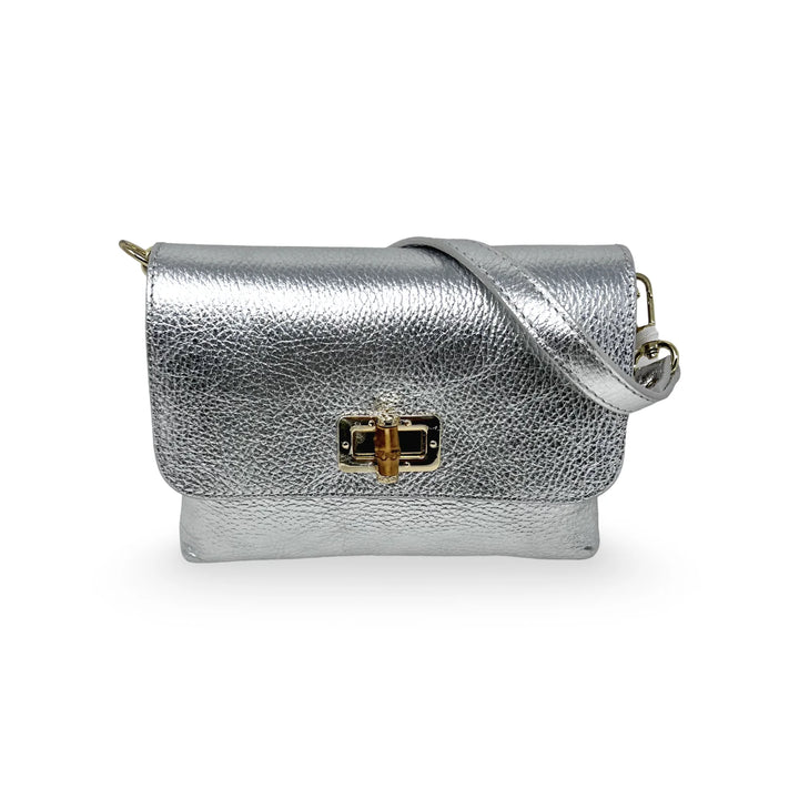 CLUTCH CROSSBODY LEATHER WITH LOCK