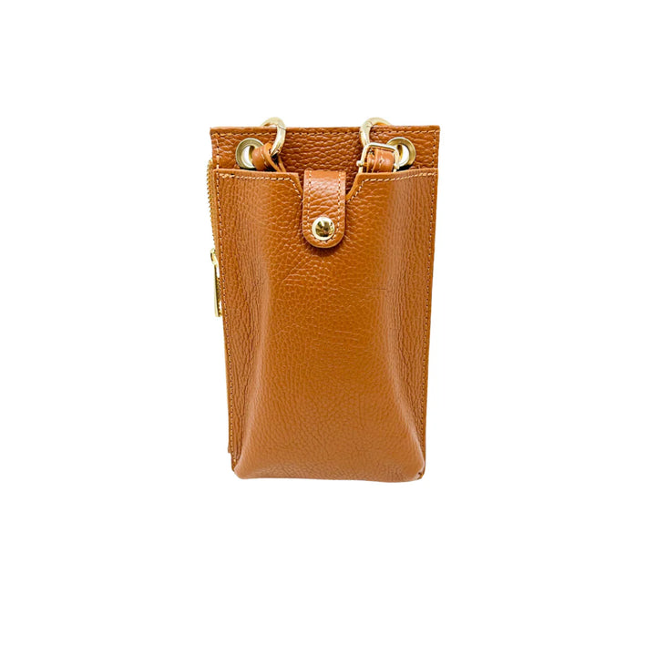 BAG CELL PHONE LEATHER WITH SNAP