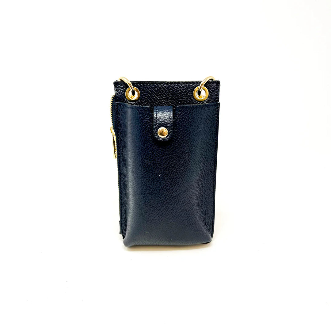BAG CELL PHONE LEATHER WITH SNAP