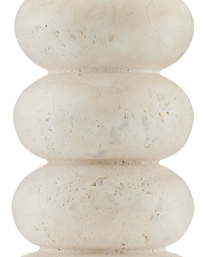 TABLE LAMP WHITE TRAVERTINE