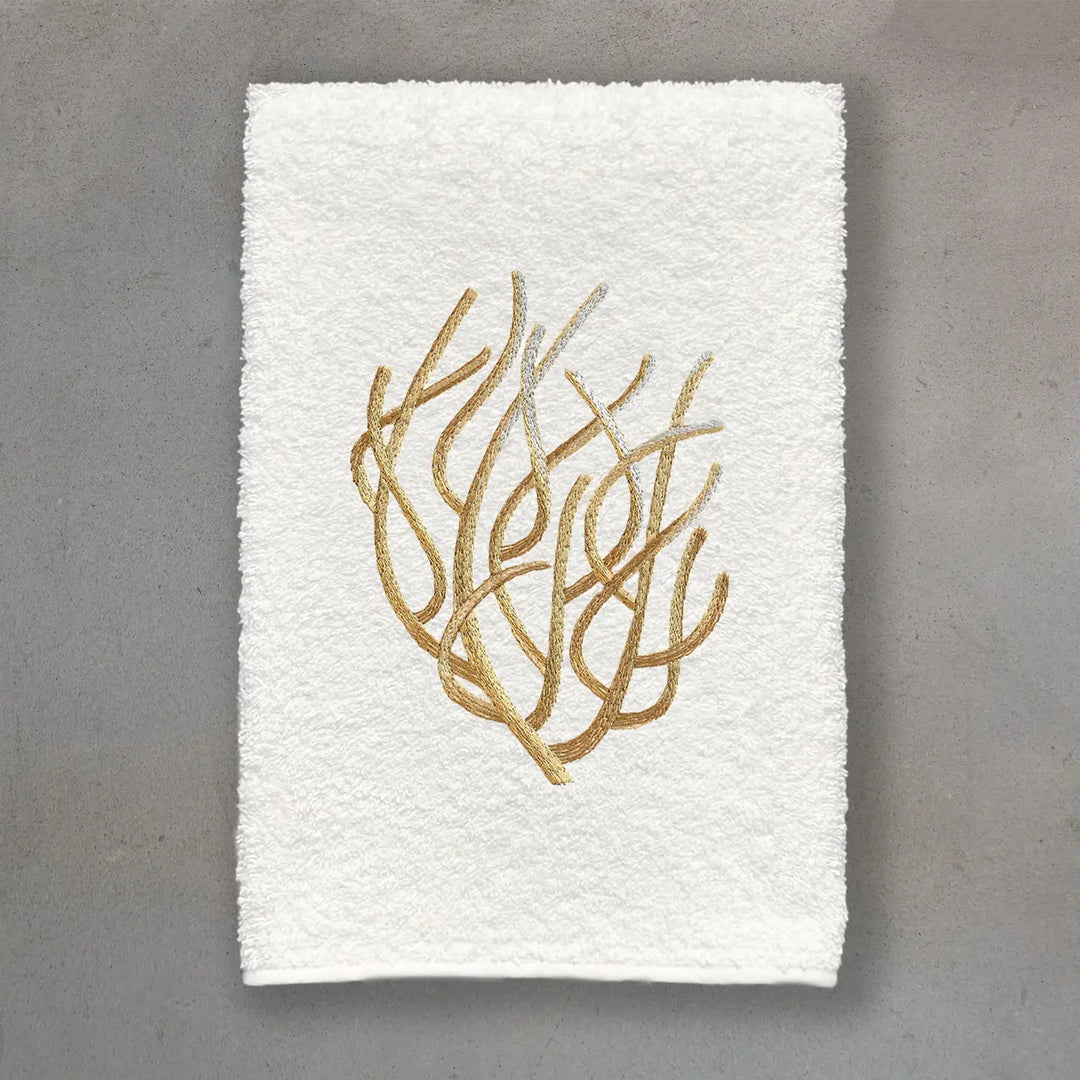 GUEST TOWEL TERRY CORAL IVORY