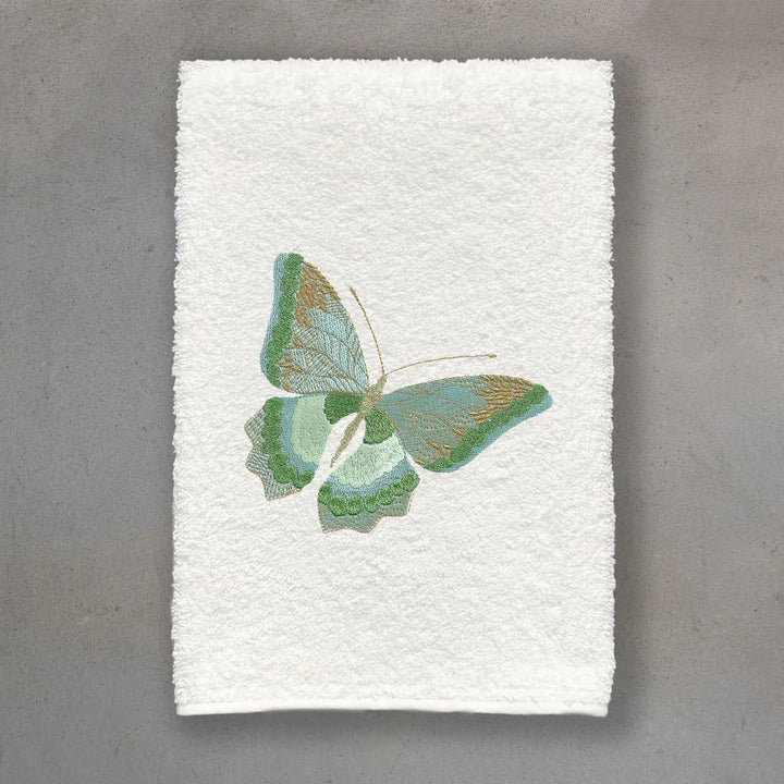 GUEST TOWEL TERRY TROPICAL BUTTERFLY
