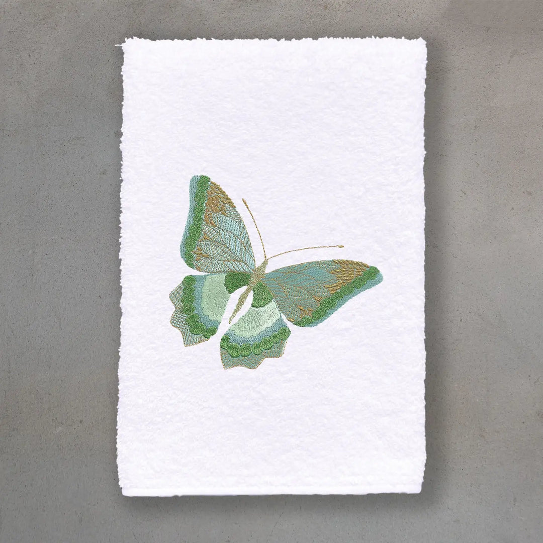 GUEST TOWEL TERRY TROPICAL BUTTERFLY