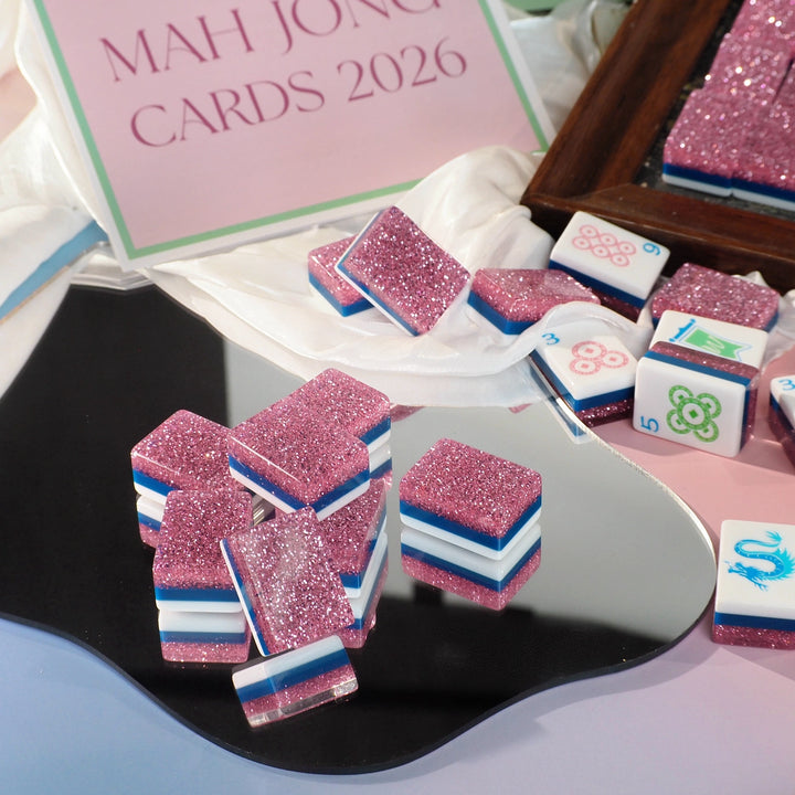 MAHJONG SET GARDEN PARTY PINK STARDUST