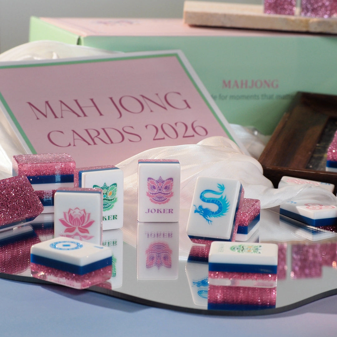 MAHJONG SET GARDEN PARTY PINK STARDUST