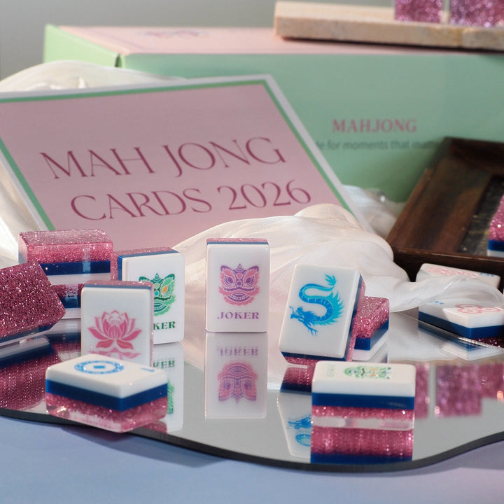 MAHJONG SET GARDEN PARTY PINK STARDUST