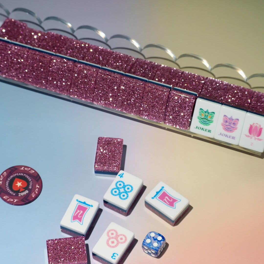 MAHJONG SET GARDEN PARTY PINK STARDUST