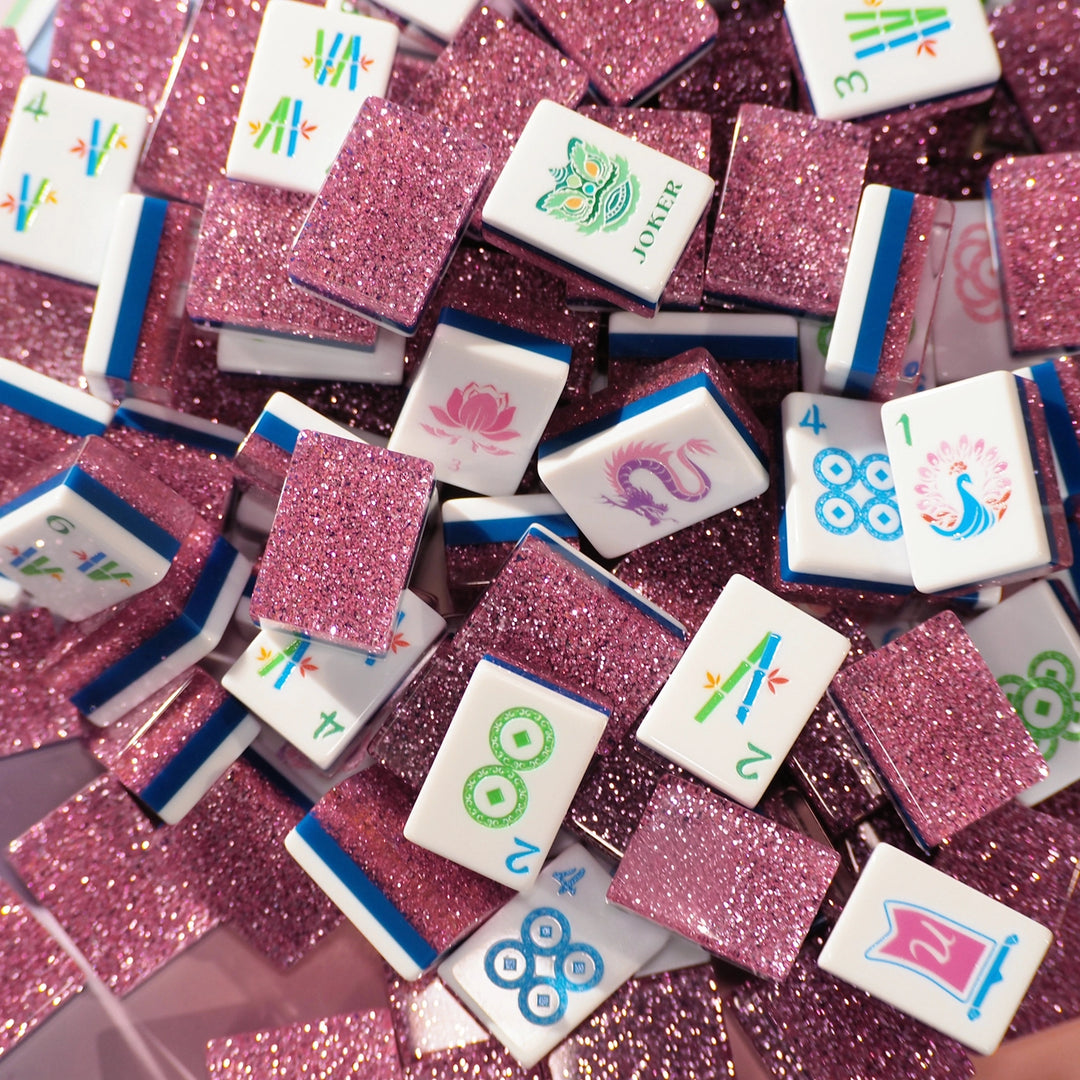 MAHJONG SET GARDEN PARTY PINK STARDUST