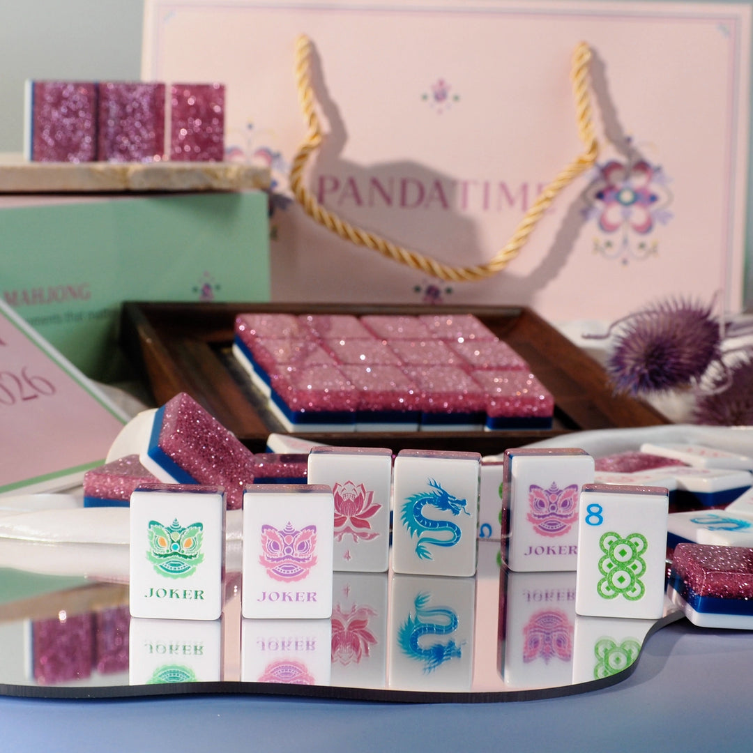 MAHJONG SET GARDEN PARTY PINK STARDUST