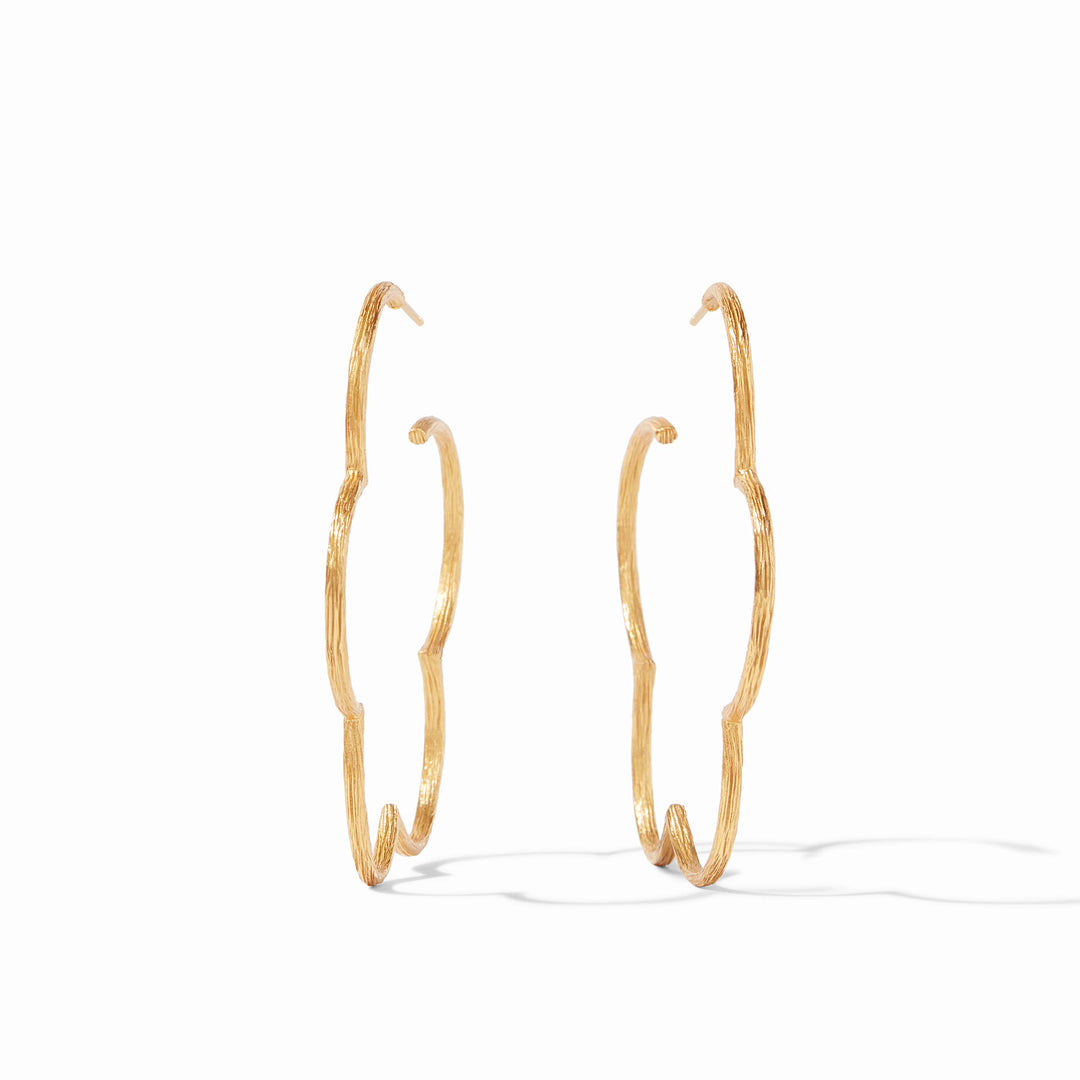 EARRING HOOPS GARDENIA TEXTURED