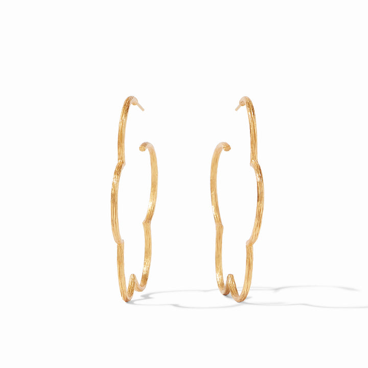 EARRING HOOPS GARDENIA TEXTURED