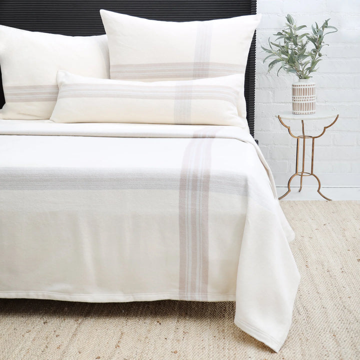 PILLOW GENEVA IVORY/TAUPE 28X36