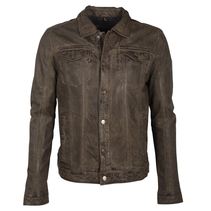 JACKET MEN'S LEATHER GEOFF UF ELEPHANT