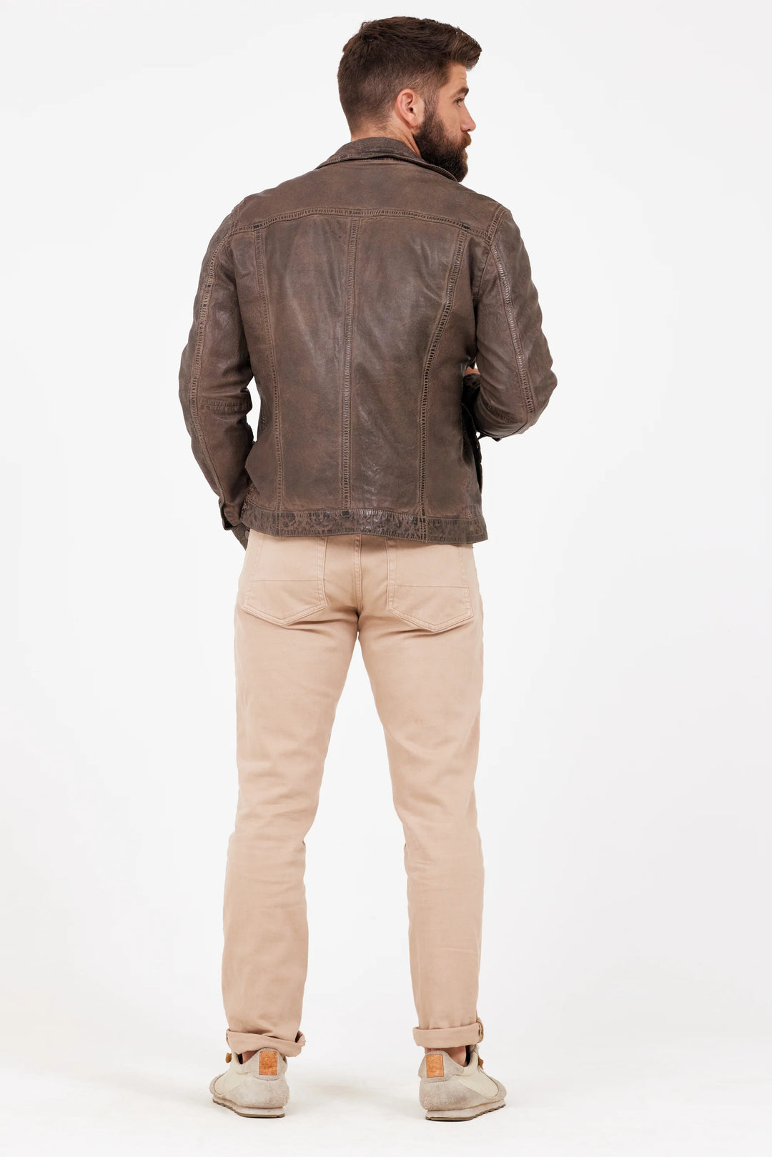 JACKET MEN'S LEATHER GEOFF UF ELEPHANT