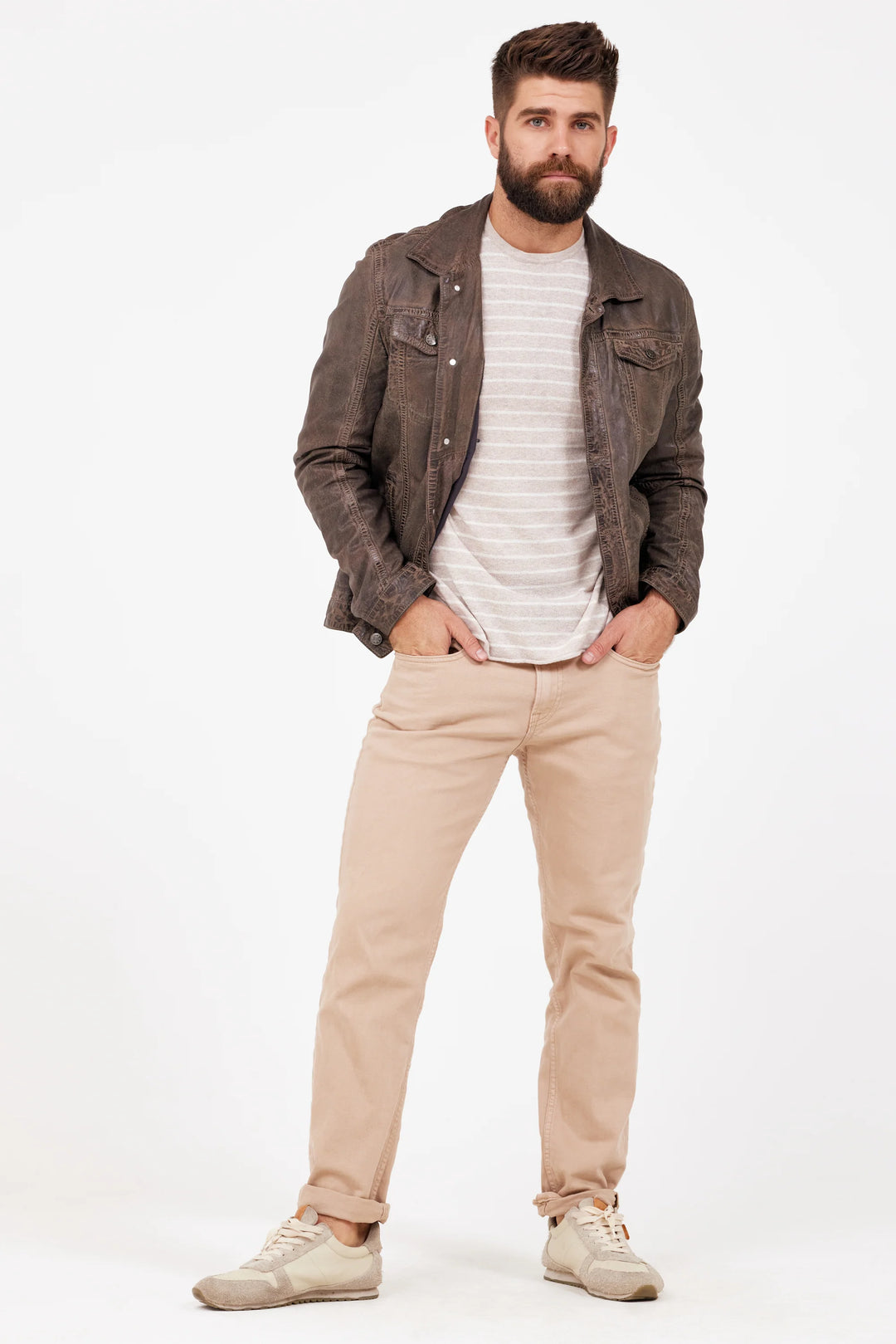 JACKET MEN'S LEATHER GEOFF UF ELEPHANT