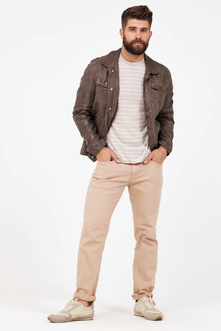 JACKET MEN'S LEATHER GEOFF UF ELEPHANT
