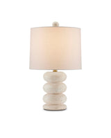 TABLE LAMP WHITE TRAVERTINE