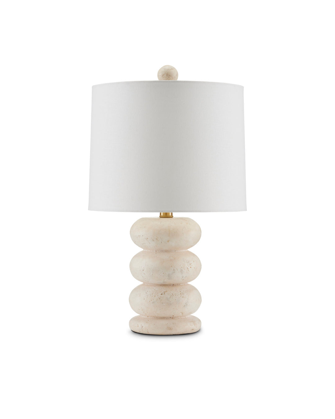 TABLE LAMP WHITE TRAVERTINE