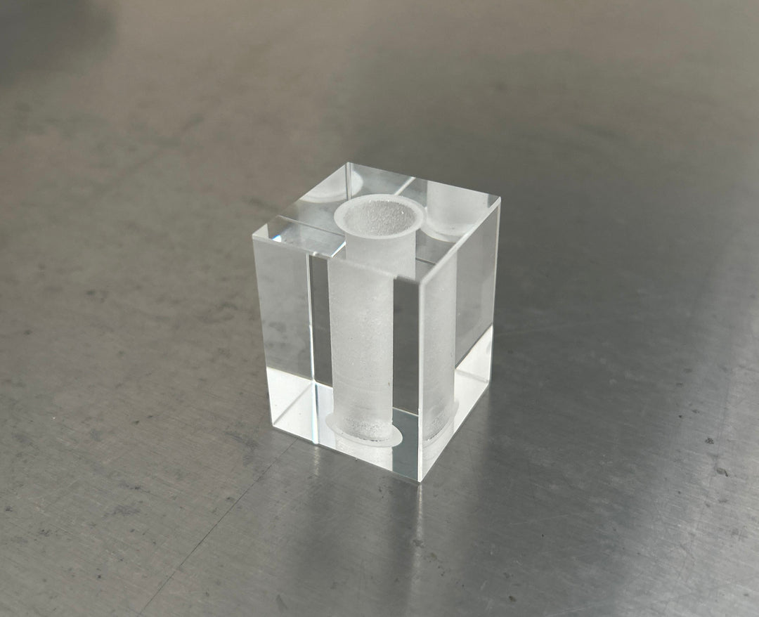 GLASS CUBE BASE SET OF 3
