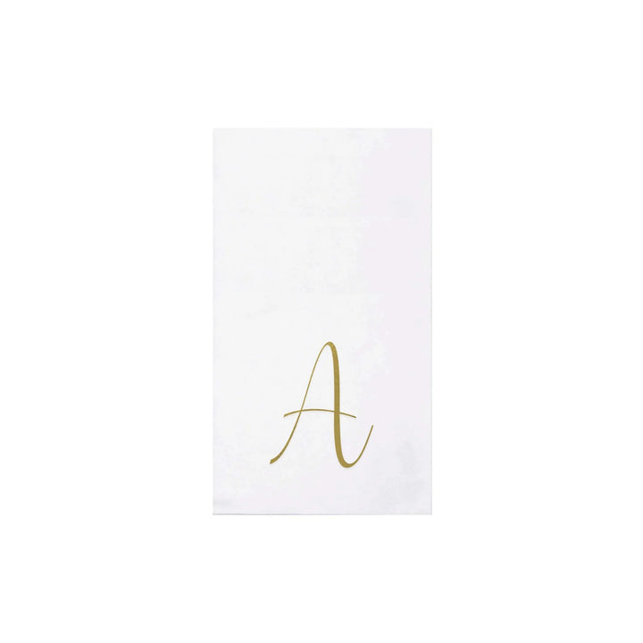 NAPKINS PAPER GUEST TOWEL GOLD MONOGRAME ALPHABET