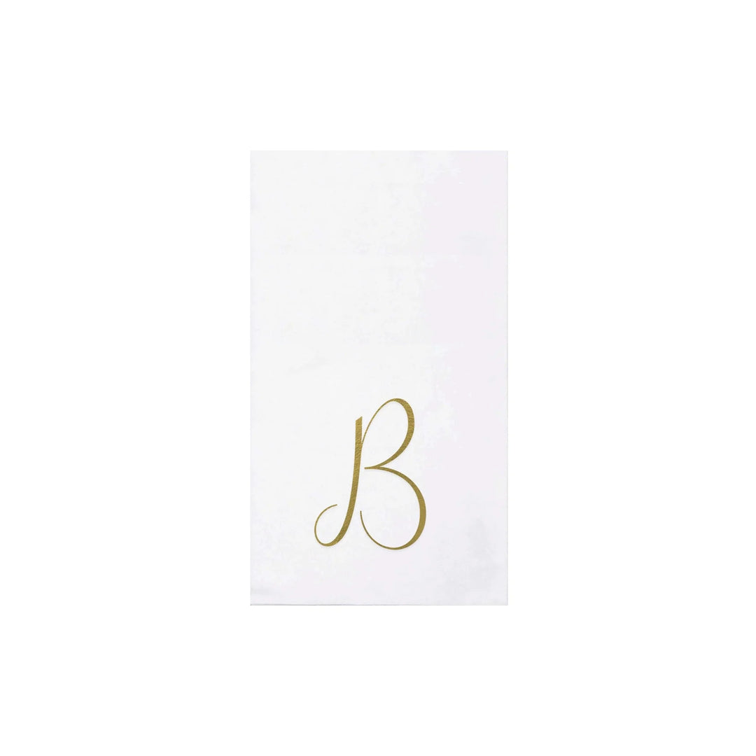 NAPKINS PAPER GUEST TOWEL GOLD MONOGRAME ALPHABET