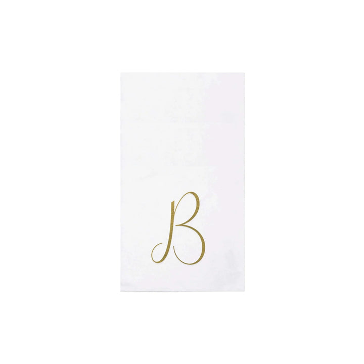 NAPKINS PAPER GUEST TOWEL GOLD MONOGRAME ALPHABET