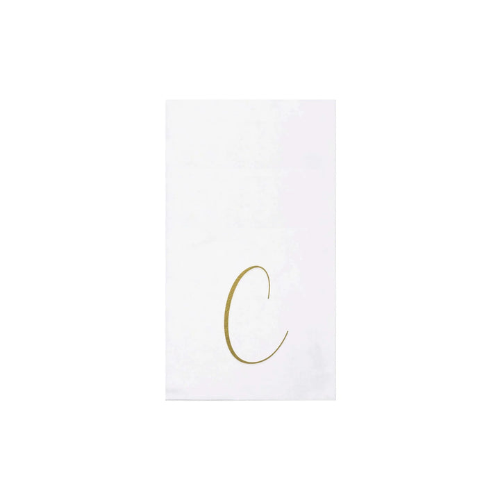 NAPKINS PAPER GUEST TOWEL GOLD MONOGRAME ALPHABET