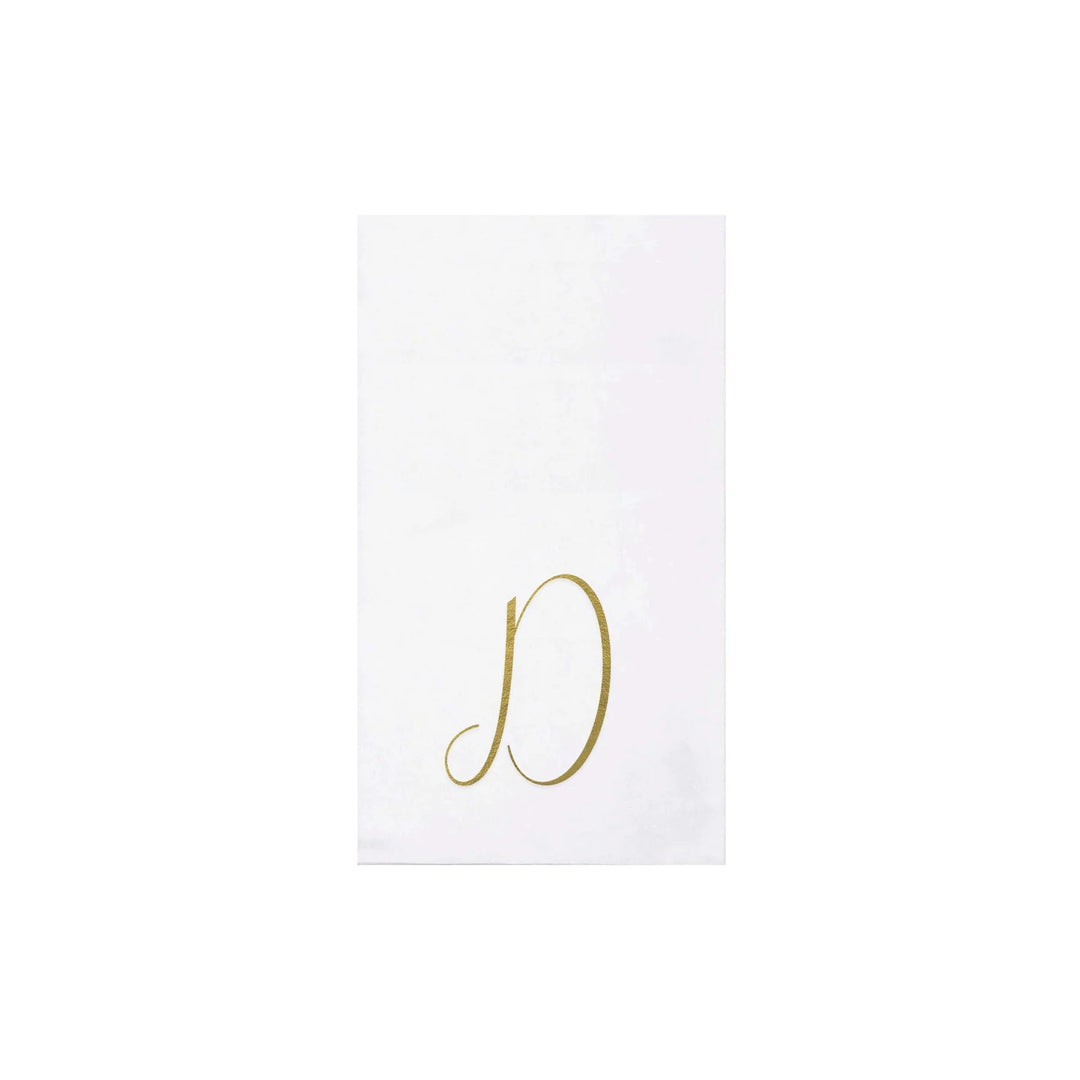 NAPKINS PAPER GUEST TOWEL GOLD MONOGRAME ALPHABET
