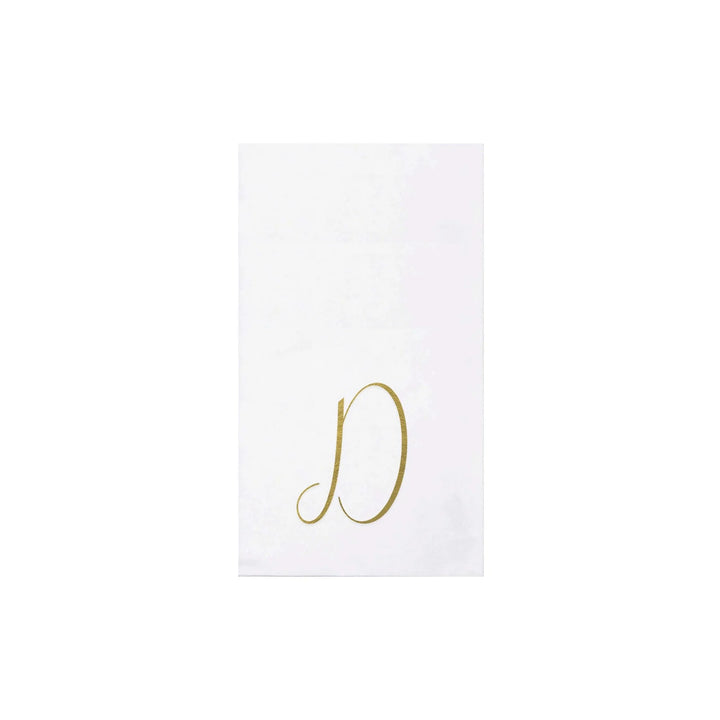 NAPKINS PAPER GUEST TOWEL GOLD MONOGRAME ALPHABET