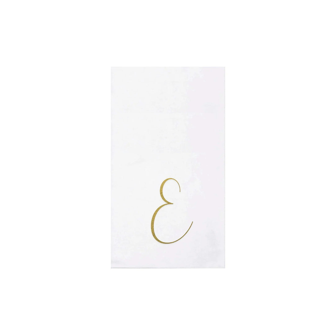 NAPKINS PAPER GUEST TOWEL GOLD MONOGRAME ALPHABET