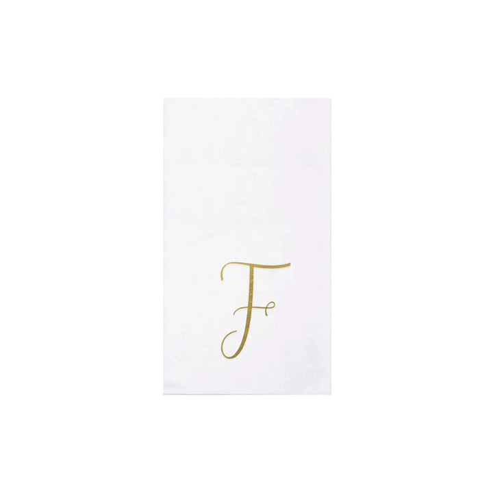 NAPKINS PAPER GUEST TOWEL GOLD MONOGRAME ALPHABET