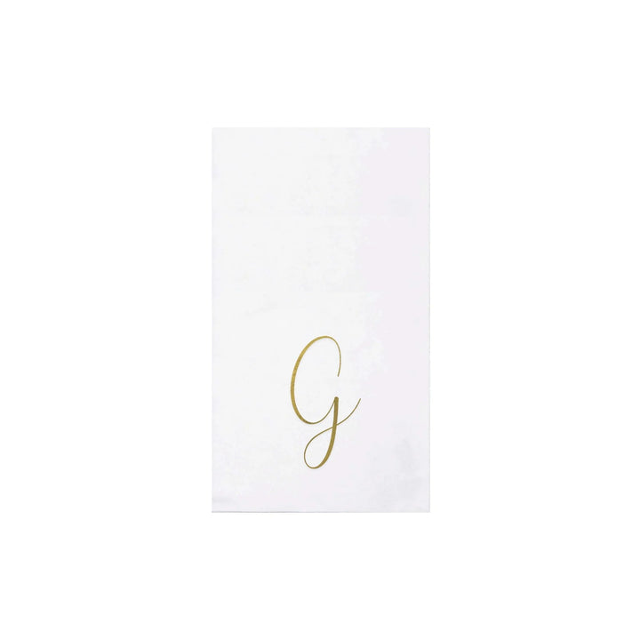 NAPKINS PAPER GUEST TOWEL GOLD MONOGRAME ALPHABET