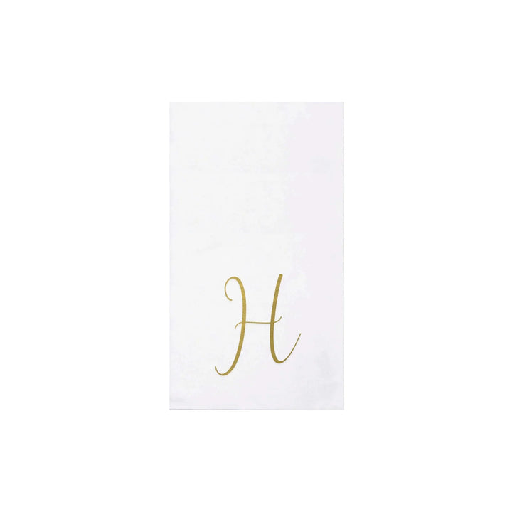 NAPKINS PAPER GUEST TOWEL GOLD MONOGRAME ALPHABET