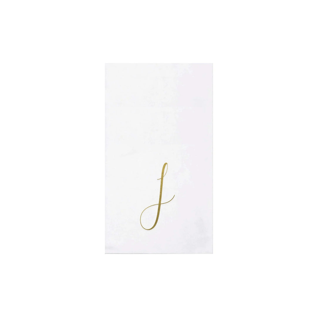 NAPKINS PAPER GUEST TOWEL GOLD MONOGRAME ALPHABET