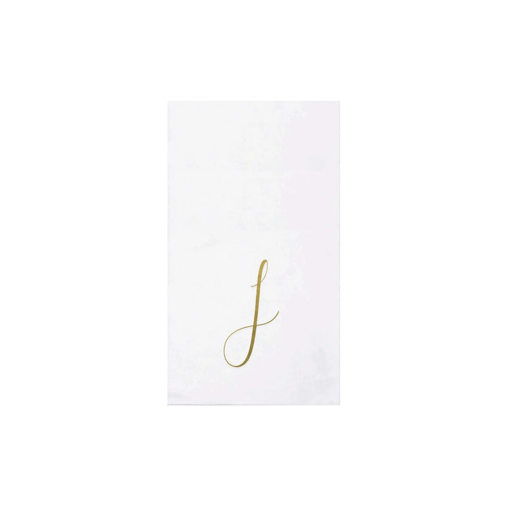 NAPKINS PAPER GUEST TOWEL GOLD MONOGRAME ALPHABET