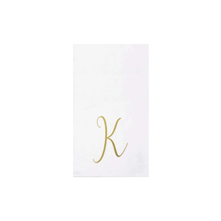 NAPKINS PAPER GUEST TOWEL GOLD MONOGRAME ALPHABET