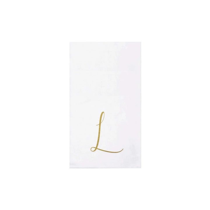 NAPKINS PAPER GUEST TOWEL GOLD MONOGRAME ALPHABET