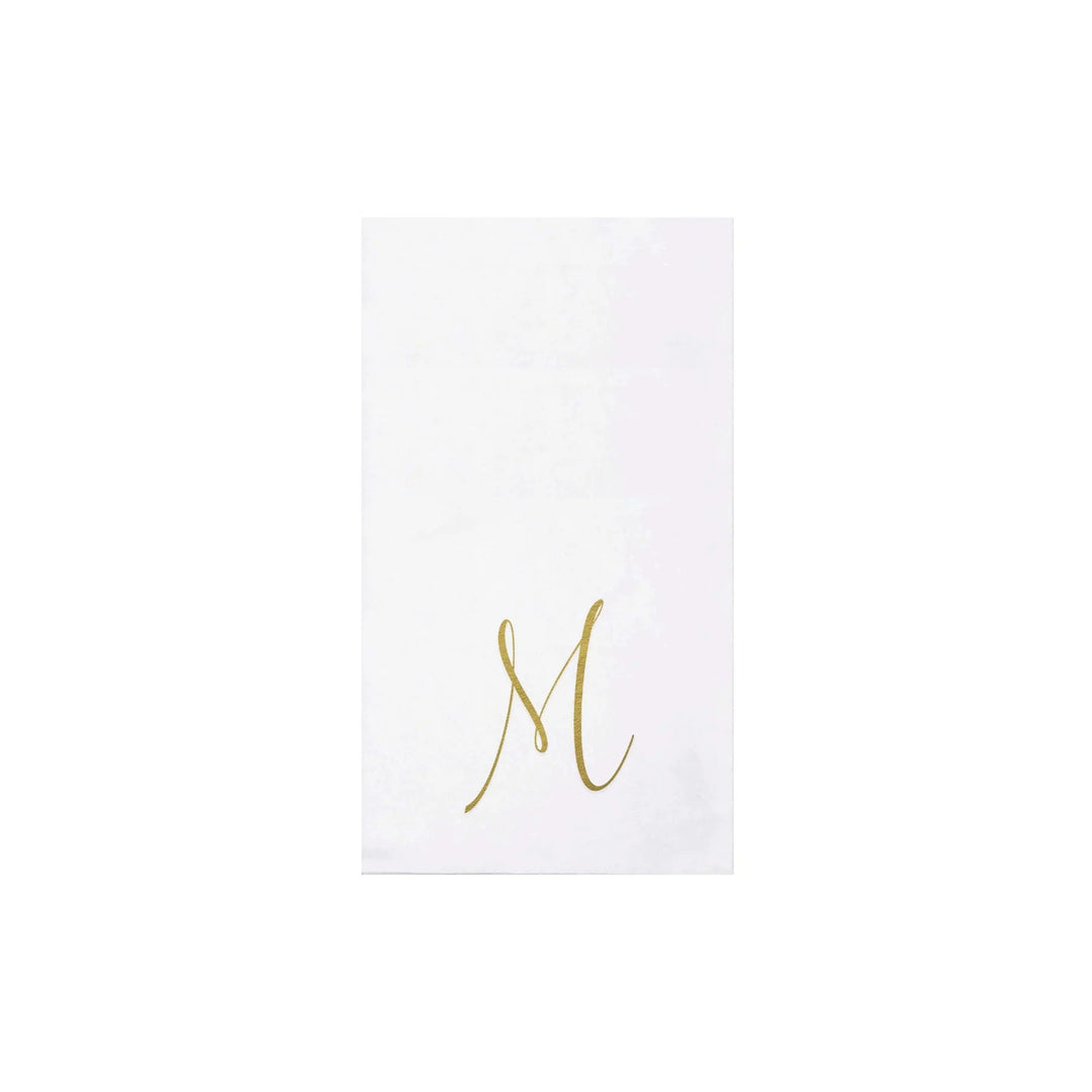 NAPKINS PAPER GUEST TOWEL GOLD MONOGRAME ALPHABET