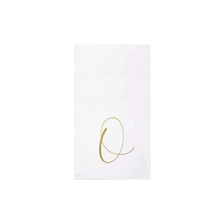 NAPKINS PAPER GUEST TOWEL GOLD MONOGRAME ALPHABET
